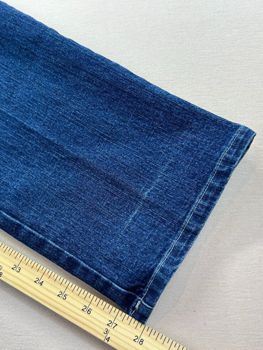 St Johns Bay Jeans Womens Size 14S Blue Denim High Rise Straight Stretch - Picture 11 of 13